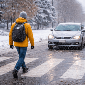 Who’s Liable If I’m Hit by a Car While Walking in an Idaho Crosswalk This Winter?