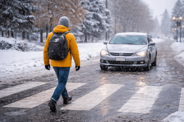 Who’s Liable If I’m Hit by a Car While Walking in an Idaho Crosswalk This Winter?