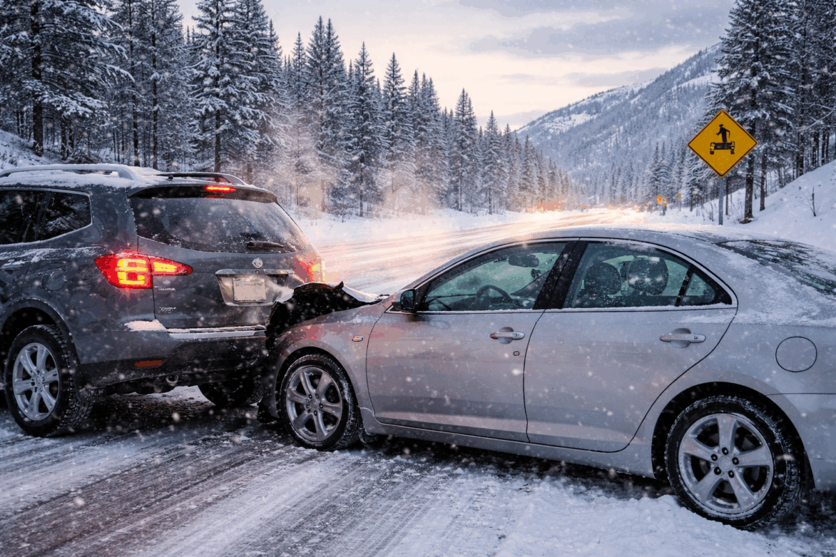 Why Winter Rear-End Crashes Spike in Idaho