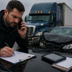Dealing with the Trucking Company's Insurance After a Crash in Idaho