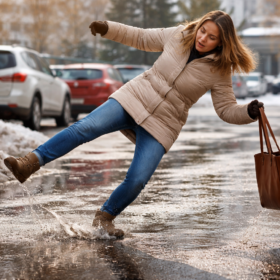 Slip and Fall Injuries Spike in Early Spring: Wet Floors, Parking Lots, and Liability Rules